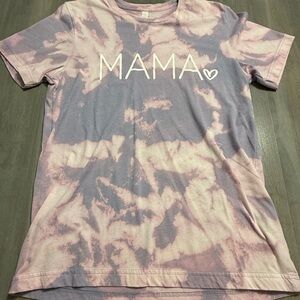 Tie-Dye 'MAMA' Shirt - Pink and Purple